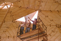 Final triangle being put in place 27' up