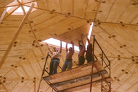 Final triangle being put in place 27' up