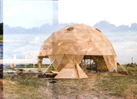 Dome taking shape. Triangles are about 11' tall!